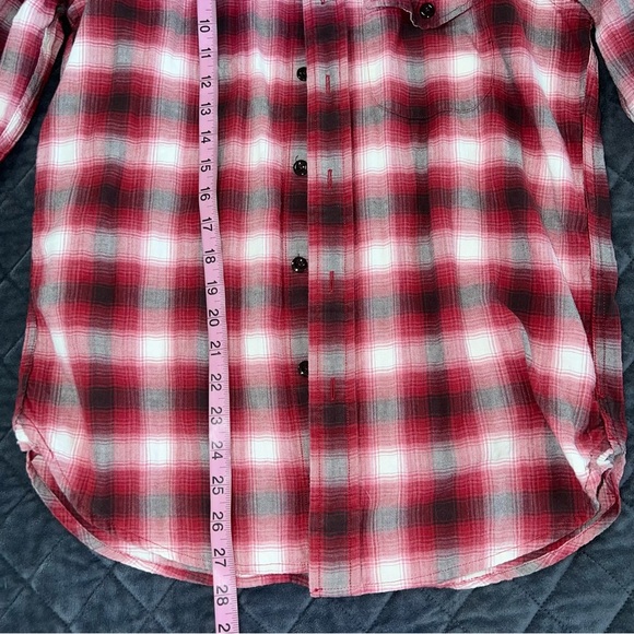 Abercrombie & Fitch Top Women Small Shirt Plaid Flannel Red Button Down S - Picture 4 of 7